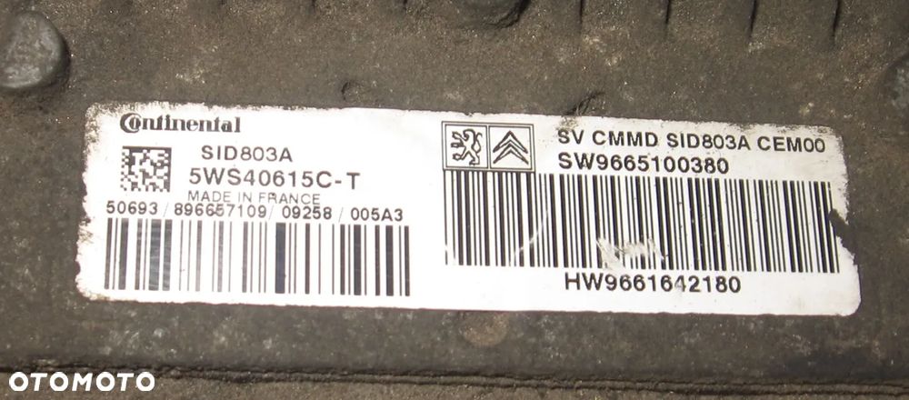 9665100380 JUMPY EXPERT SCUDO sterownik silnika CITROEN PEUGEOT FIAT - 3