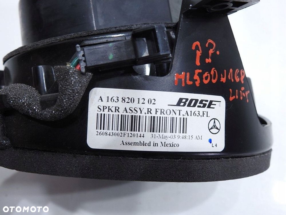 GŁOŚNIK PRAWY PRZÓD MERCEDES ML W163 - 4