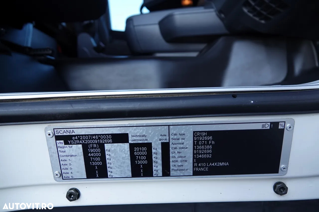 Scania R 410 / HIDR 410 / SISTEM HIDRAULIC / RETARDER / FĂRĂ EGR / CONTRACT POST-SERVICE / IMPORTATRAULICĂ / RETARDER / CROWN EDITION / LOW CABIN / DUPĂ CONTRACTUL DE SERVICE / IMPORTAT - 37