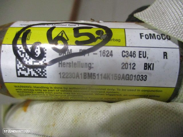 Airbag Cortina BM5114K159AG 1B6291600 FORD FOCUS  3 FASE 1 2012 1.6 Tdci 95CV 5P BRANCO DRT - 5