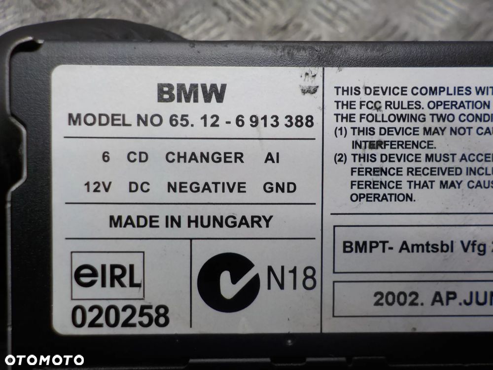 BMW E46 ZMIENIARKA PŁYT CD 6913388 - 3