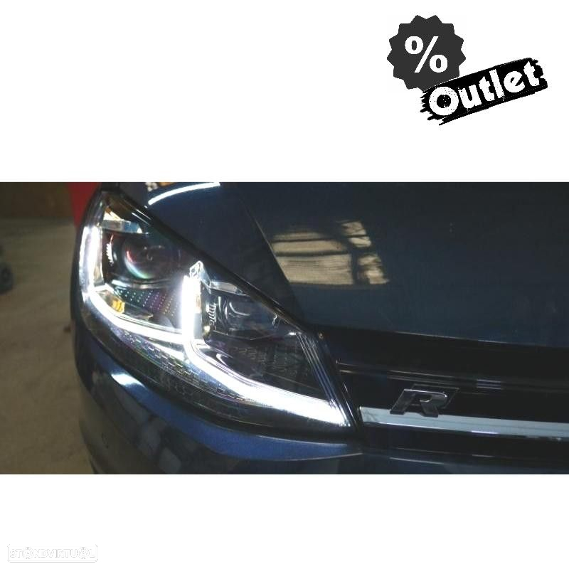 R012837C1 FAROIS VOLKSWAGEN VW GOLF 7 12-17 DRL DINAMICOS PRETO LOOK 7.5 R LINE - 7