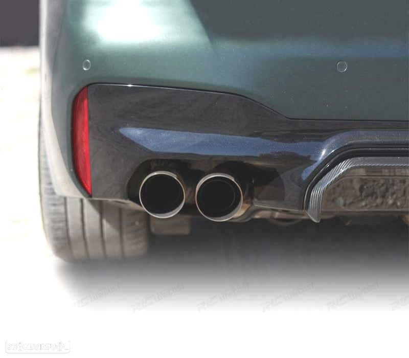 DIFUSOR BMW G30 G31 17- LOOK M5 CS PRETO BRILHANTE E CARBONO - 2