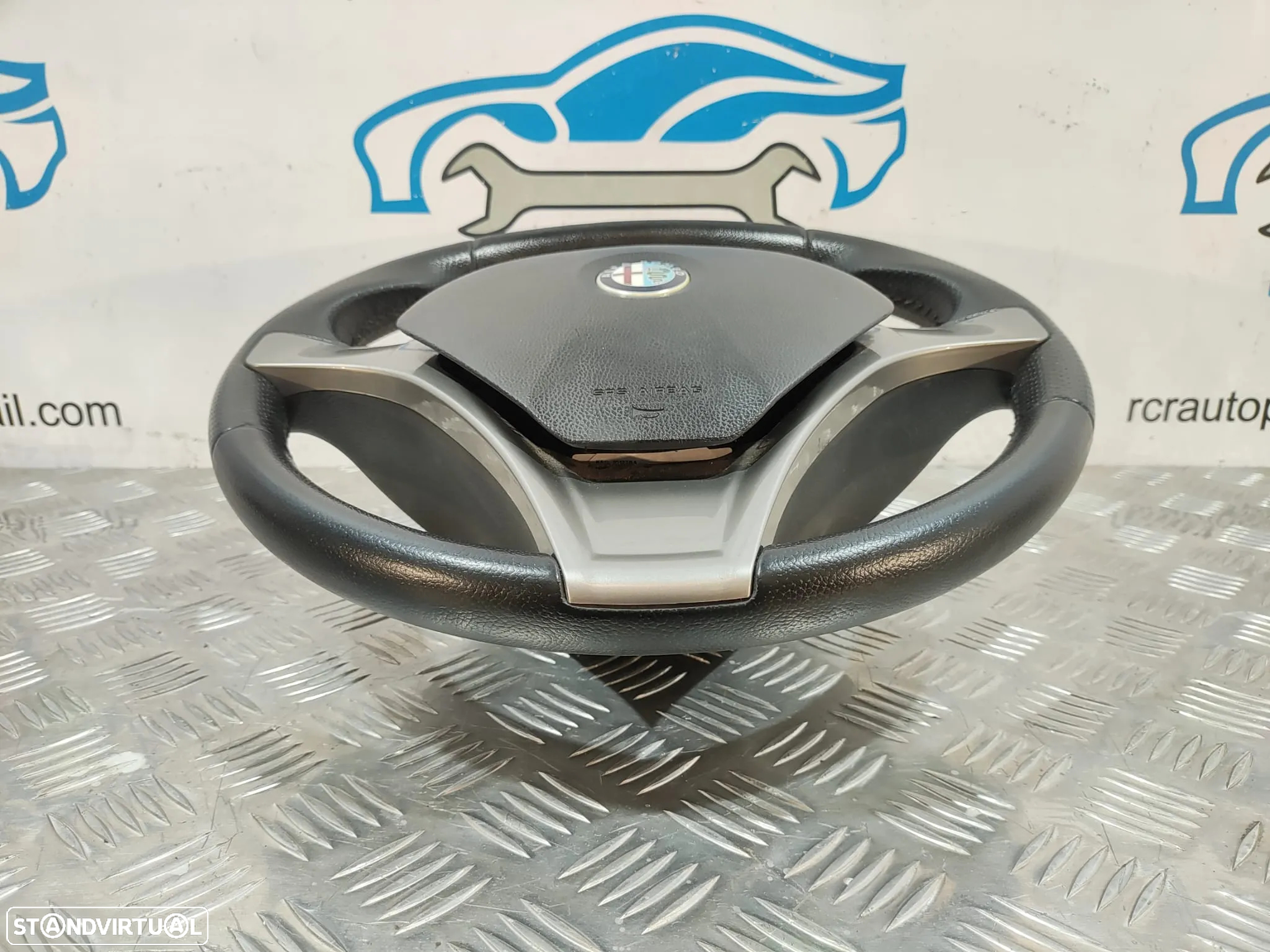 VOLANTE GUIADOR COMPLETO ALFA ROMEO MITO 955 PELE PERFURADA AIRBAG 71753934 D6100190234 1560891750 ALFA ROMEO GIULIETTA - 5