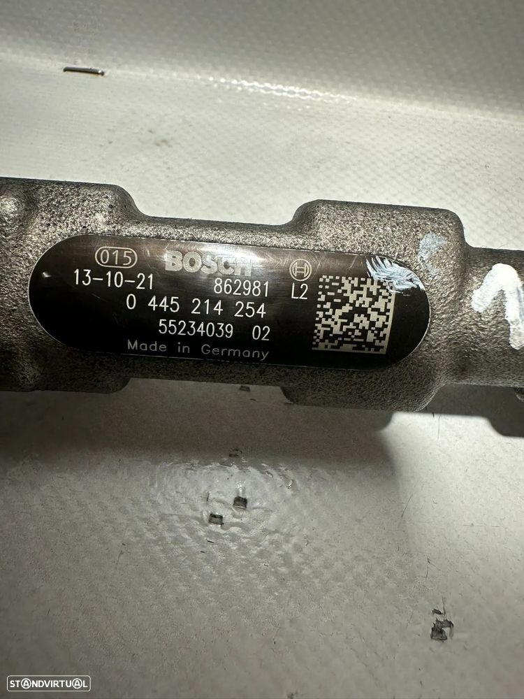 .Regua Injeção Bosch 0445214254 Fiat 55234039 1.6 Multijet 199B5000 - 8