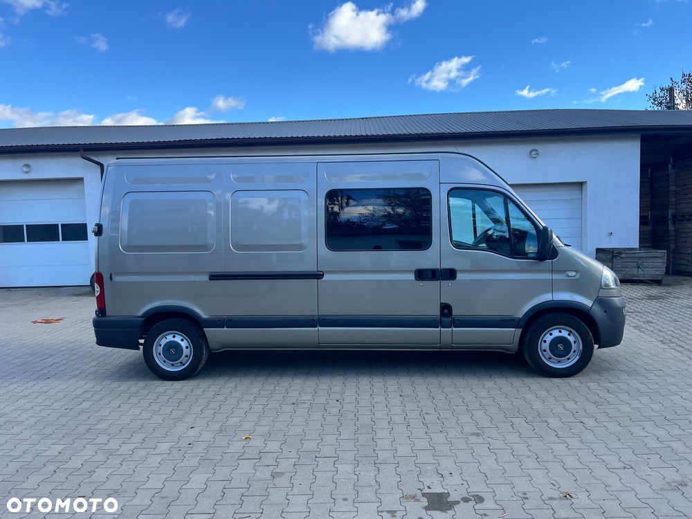 Opel Movano / L3H2 / Master / 2.5 D / 145 KM / brygadówka / doka / 6 osób / klima / WEBASTO / z Niemiec / Super stan - 4