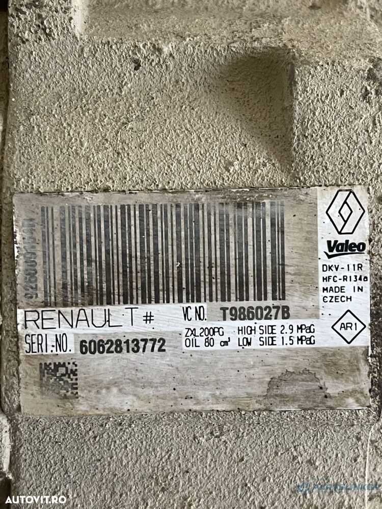 Compresor  AC DACIA DUSTER 2017 - > 1.5 dCi 110 4x4 K9K 658 T986027B 6062813772 - 3