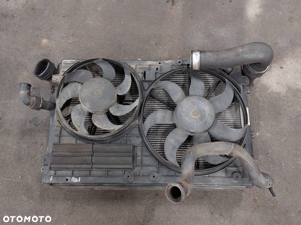 CHŁODNICE KOMPLET + WENTYLATORY LEON II 2.0 TDI AUTOMAT 1K0121251DM - 1