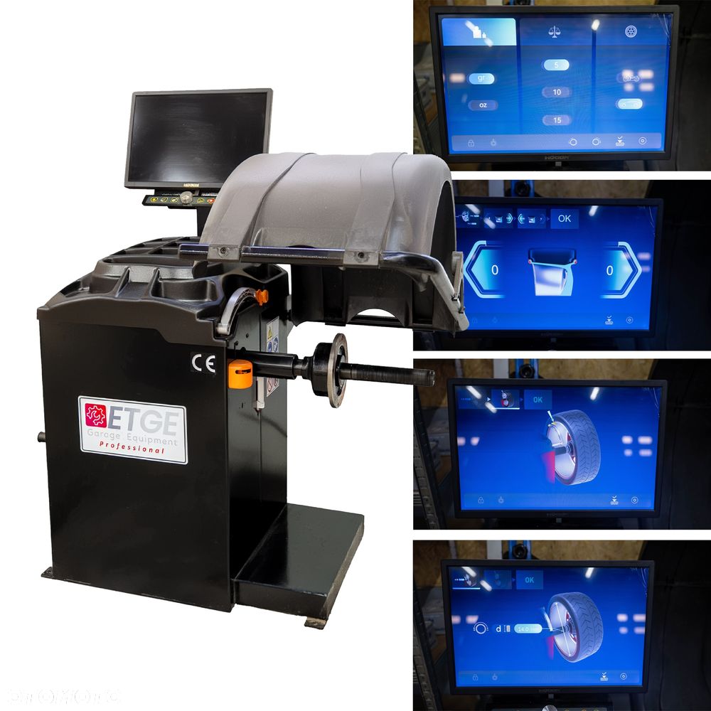 Zestaw Maszyn Montażownica 530L BLACK Runflat Wyważarka 908 BLACK LCD LASER. - 25
