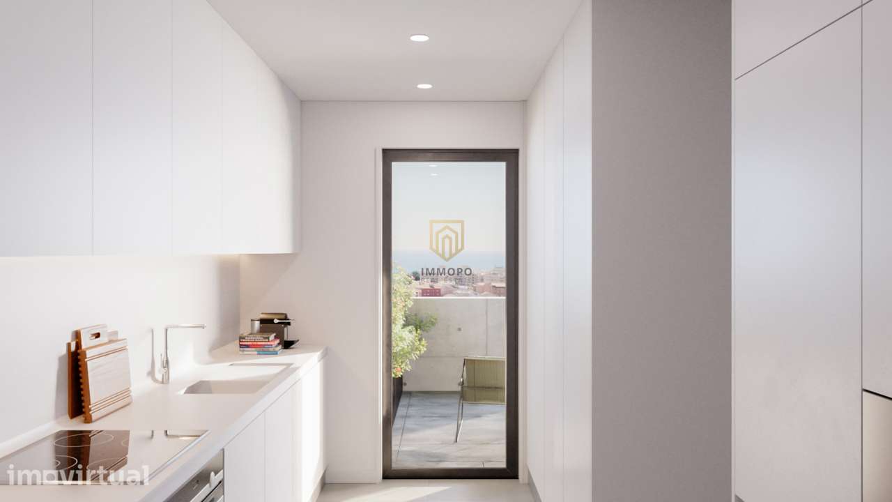 Apartamento T2 em condomínio privado de luxo, à venda em Leça da Palme - Grande imagem: 3/16