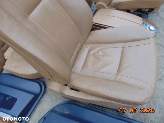 BMW 7 e65 FOTELE skórzane Brąz Brązowa Banan Bananowa Beż Beżowa  skórzana tapicerka siedzenia skóra elektryka EUROpa RADOM LUX stan - 11