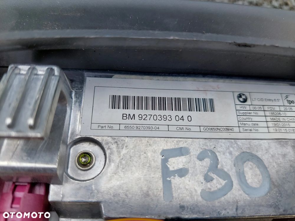 BMW F20 F30 F34 WYŚWIETLACZ MONITOR 9270393 RAF AUTO-CZĘŚCI BMW - 3