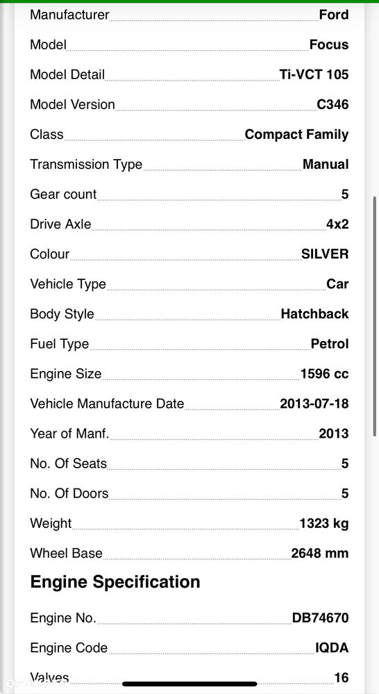 FORD FOCUS MK3 C MAX MK2 1.6 16V SKRZYNIA BIEGÓW DV6R7002ABB NR 3660 - 8