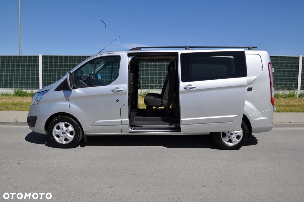 Ford TRANSIT CUSTOM 170 KM M6 Limited DCiV 290 L2 5 osobowy Brygadowy Krajowy I Właściciel Serwisowany Drzwi przesuwne z dwóch stron - 3