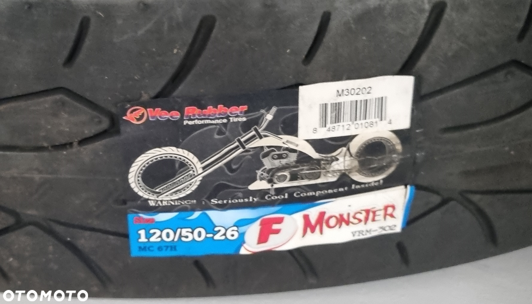 Opona przednia Harley Davidson 120/50 26 Ve Rubber Monster - 3