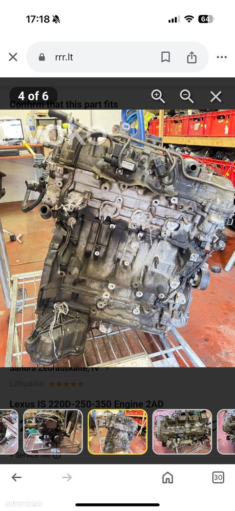 Motor 2.2 diesel TOYOTA, LEXUS tip 2AD an 2009 cu 110.000 km - 1