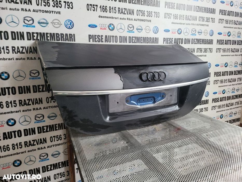 Capota Spate Portbagaj Haion Hayon Audi A6 4F C6 An 2006-2011 Culoare Gri/Este Infoliat Negru - 3