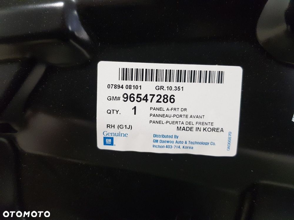 FABRYCZNIE NOWE ORYGINALNE DRZWI PRAWE PRZEDNIE CHEVROLET LACETTI 03-04 HB SEDAN PRAWA PRZÓD - 6