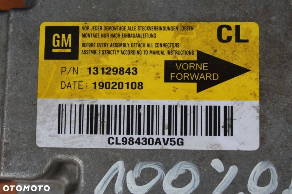 MODUŁ SENSOR PODUSZEK OPEL VECTRA C SIGNUM 13129843 - 2