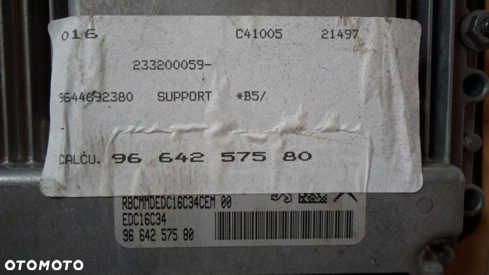KOMPUTER SILNIKA DO CITROEN C4 1.6 HDI 9664257580 - 2