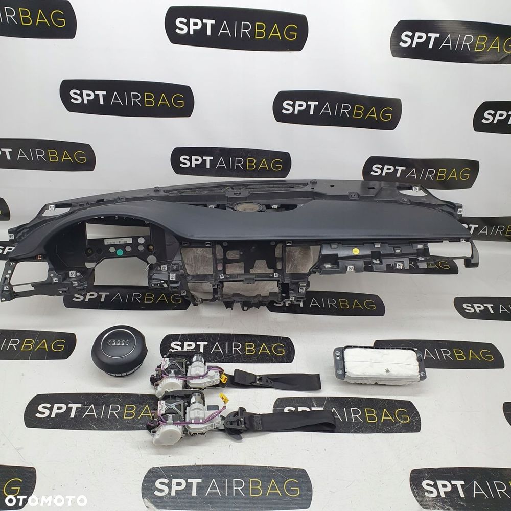 AUDI A8 D4 DESKA ROZDZIELCZA KONSOLA KOKPIT PULPIT PODUSZKI AIRBAG AIR BAG PASY KIT SET - 1
