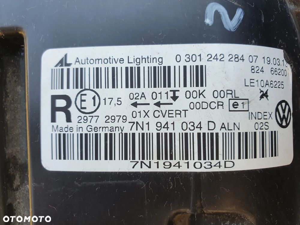VW SHARAN II 7N PRAWA LAMPA PRZÓD PRZEDNIA XENON SKRĘTNY LED LIFT 10-20    7N1941034D - 8
