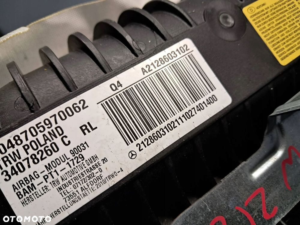 mercedes-be e klasa w212 poduszki powietrzne airbag pasy komplet - 12