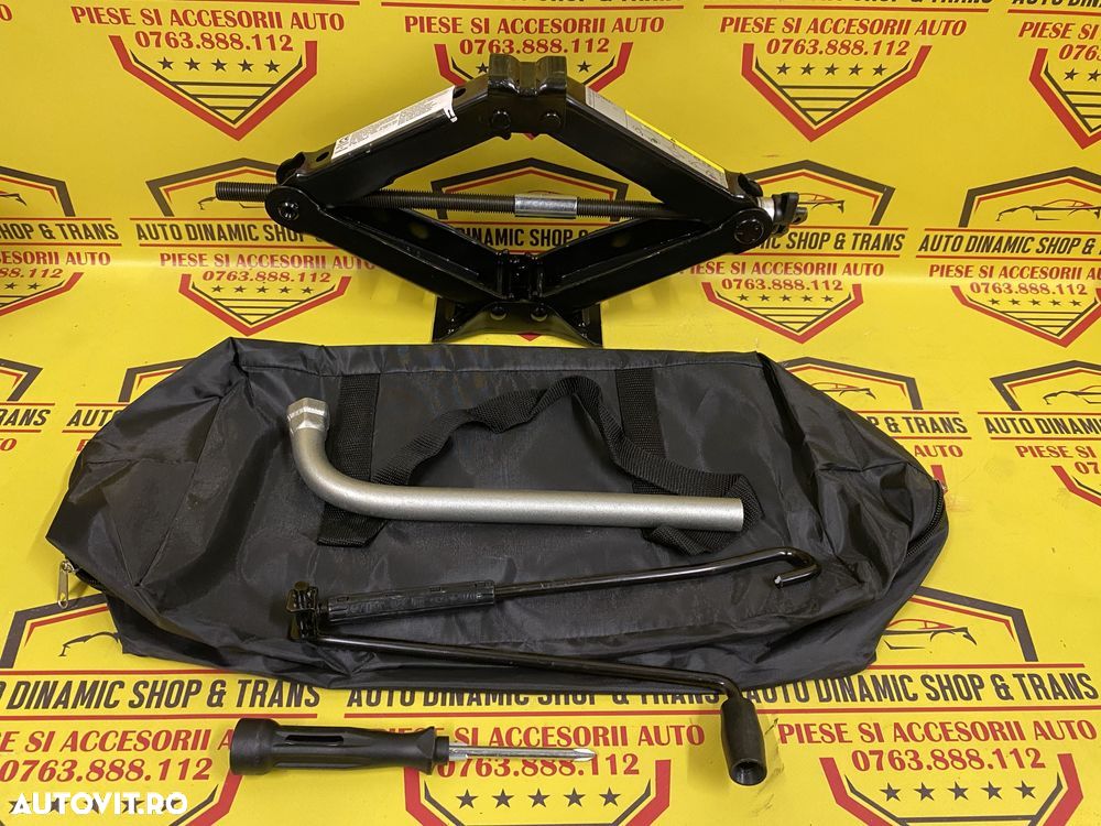 Cric auto OEM kit original Audi A3 cu coarba manivela husa - 1