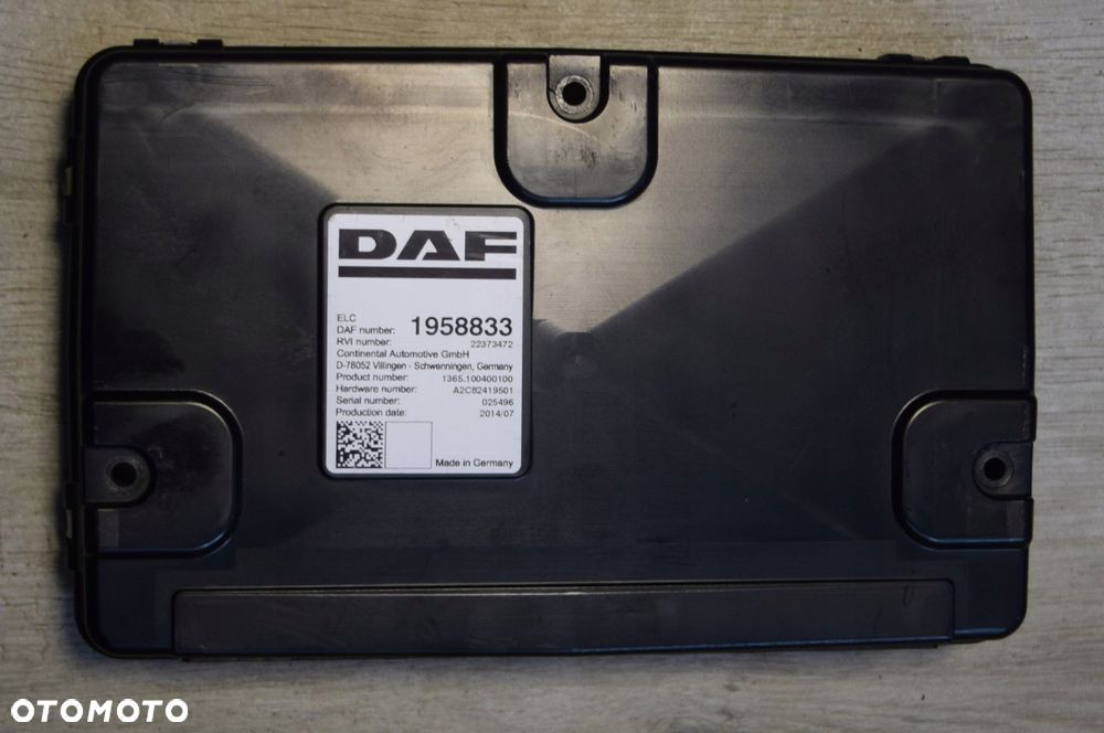 STEROWNIK MODUŁ ŚWIATEŁ DAF XF 106 EURO 6 1958833 - 2