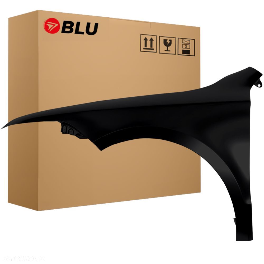 BLU Błotnik SKODA SUPERB II 3T LF9R lewy czarny 08-13 przód SchwarzMagie - 1