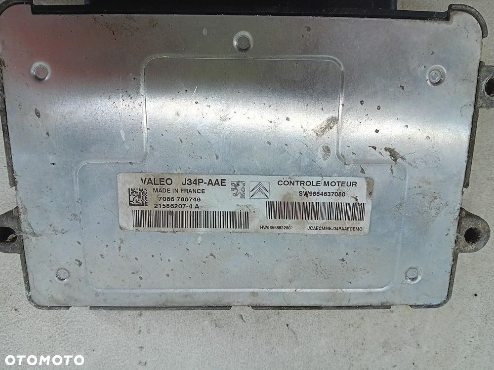KOMPUTER, STEROWNIK PEUGEOT 206 9664637080 J34P-AAE 1.4 8V - 8