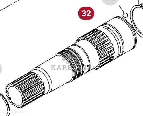 Valtra 8150 Skrzynia Biegów Wał Osi Wałek CZĘŚCI V32618200 - 1