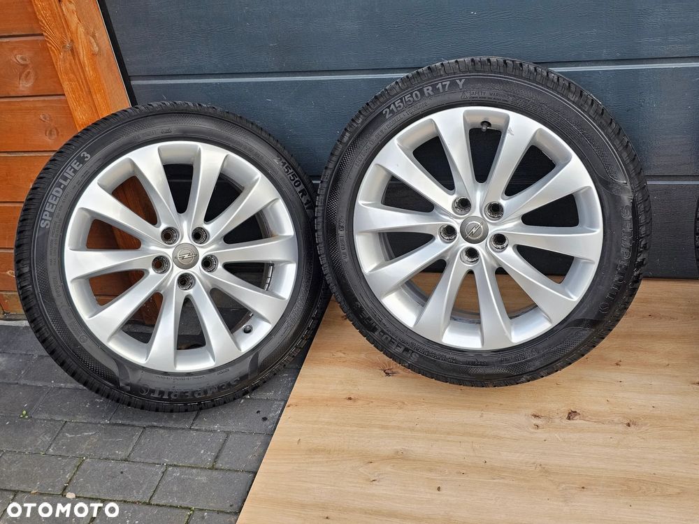 KOŁA FELGI ALUMINIOWE OPONY LETNIE OPEL ASTRA J K MOKKA 17 cali 5X105 ET42 215/50/17 - 3