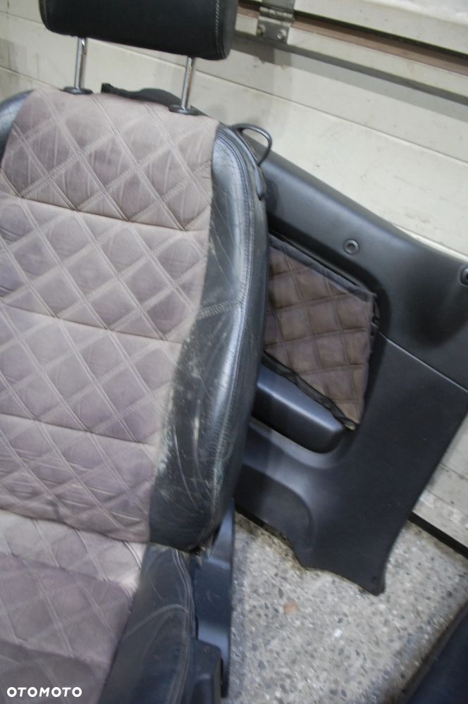 FOTELE + KANAPA + BOCZKI + SŁUPKI CZARNE ELEKTRYCZNE ALKANTARA AUDI A4 B6 B7 CABRIO - 9