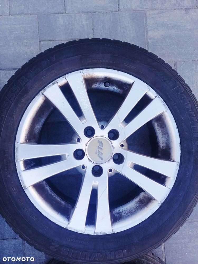 FELGI Z OPONAMI KOŁA ALUMINIOWE FLW VW SHARAN I R16 5X112 ET38 57,1 mm OPONY BRAVURIS 2 R16 205/55 LATO NR13 - 4