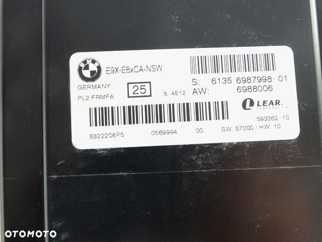 BMW 3 E90 PL2 FRMFA 25 Moduł Komfortu Sterownik Świateł  E9XE8XCANSW 61356987998 6987998 6988006  BMW 316d 316i 318d 318i 320i 320d  323i 325d 325i 328i  330d 330i 335i 335d - 2