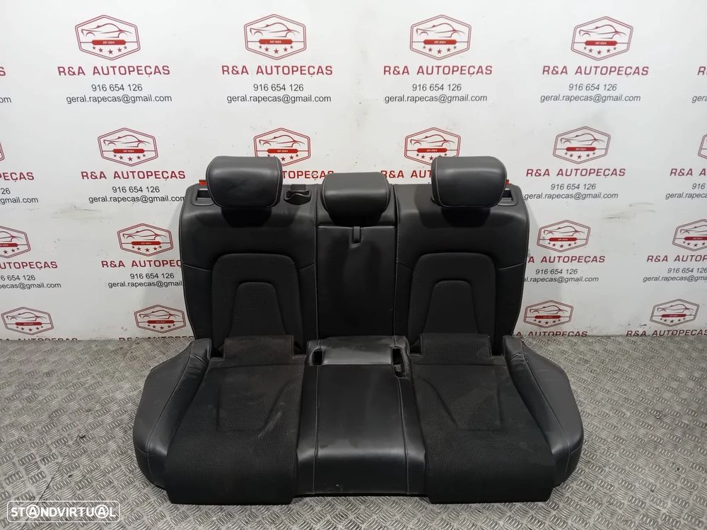Conjunto Bancos Frente Frontal Trás Traseiro Audi A4 B8 S-Line Carro Sedan em Pele e Tecido Original - 2
