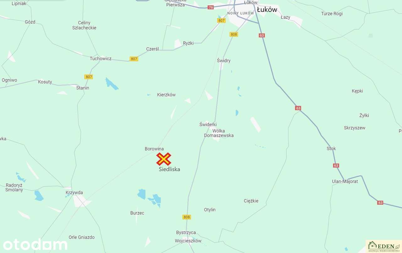Działka w Siedliskach pod Łukowem - Pełny obrazek: 2/3