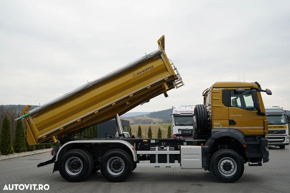 MAN TGS 33.480 / 6X6 / BASCULATOR 3 LATE / BORDMATIC / HYDROBRA / KH KIPPER / AUTOMAT / NOU / DISPONIBIL IMEDIAT / - 5