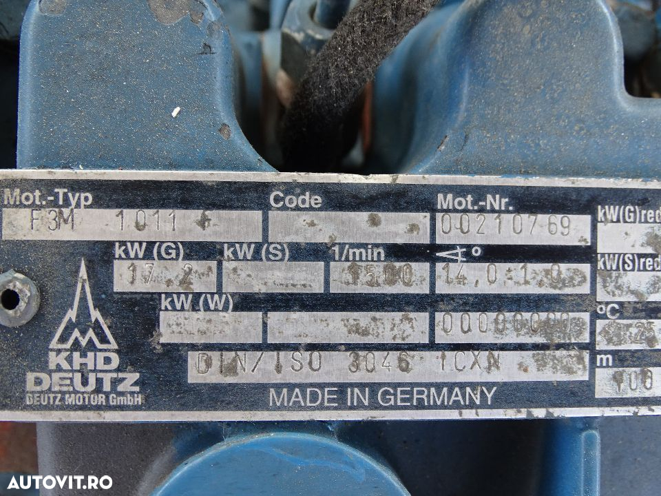 Motor DEUTZ F 3M 1011, racire pe ulei - 3