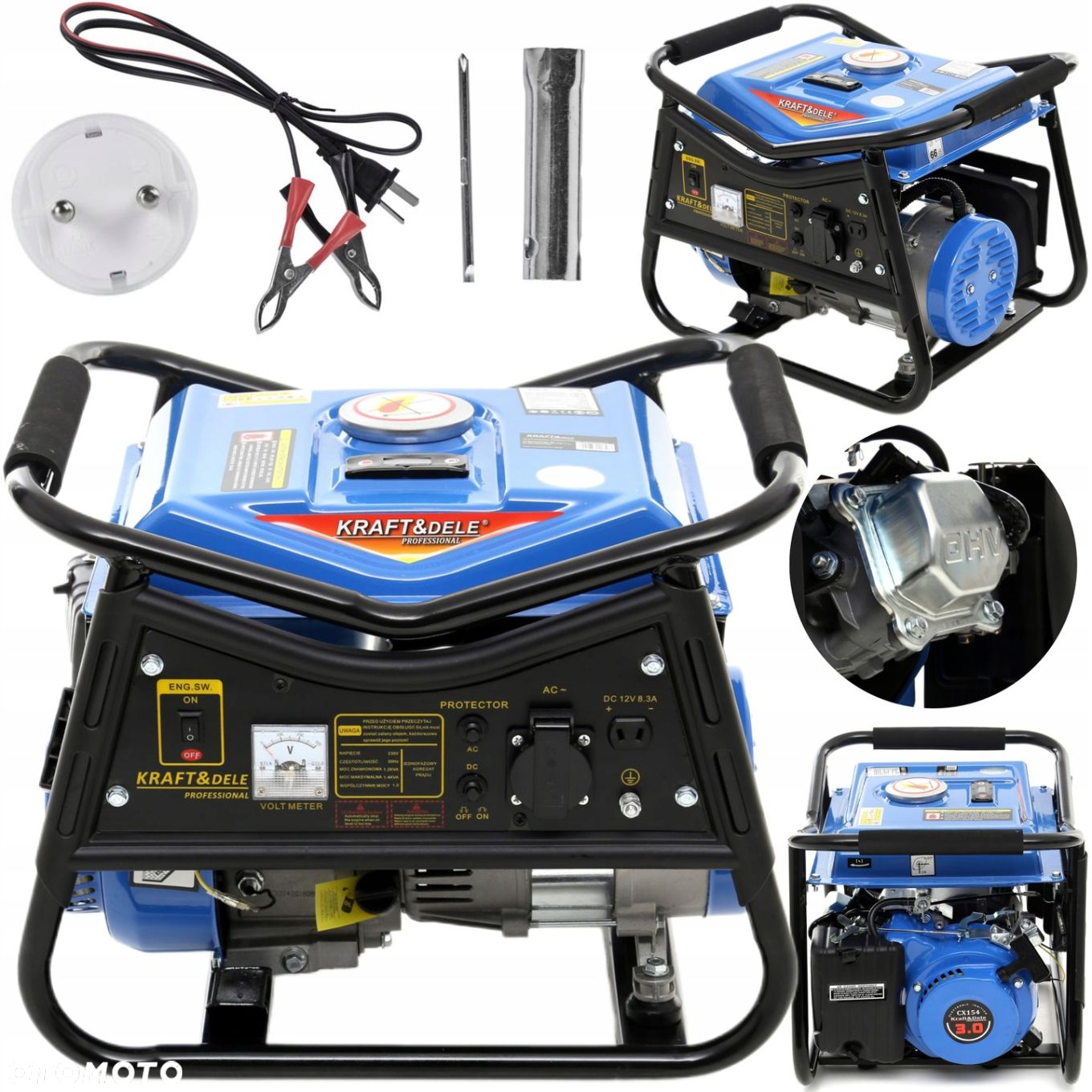 AGREGAT PRĄDOTWÓRCZY GENERATOR PRĄDU PRZENOŚNY JEDNOFAZOWY 1500W 230V KD140 - 12