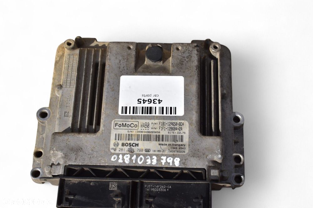 Sterownik Silnika ECU FORD FIESTA MK7 1.5 TDCI F1B1-12A650-BDA 0281033798 - 2