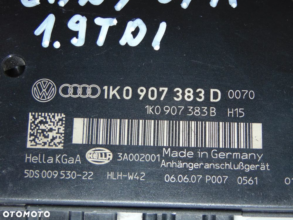 Moduł haka 1K0907383D VW Touran Caddy Golf V Passat B6 Superb Octavia II - 2
