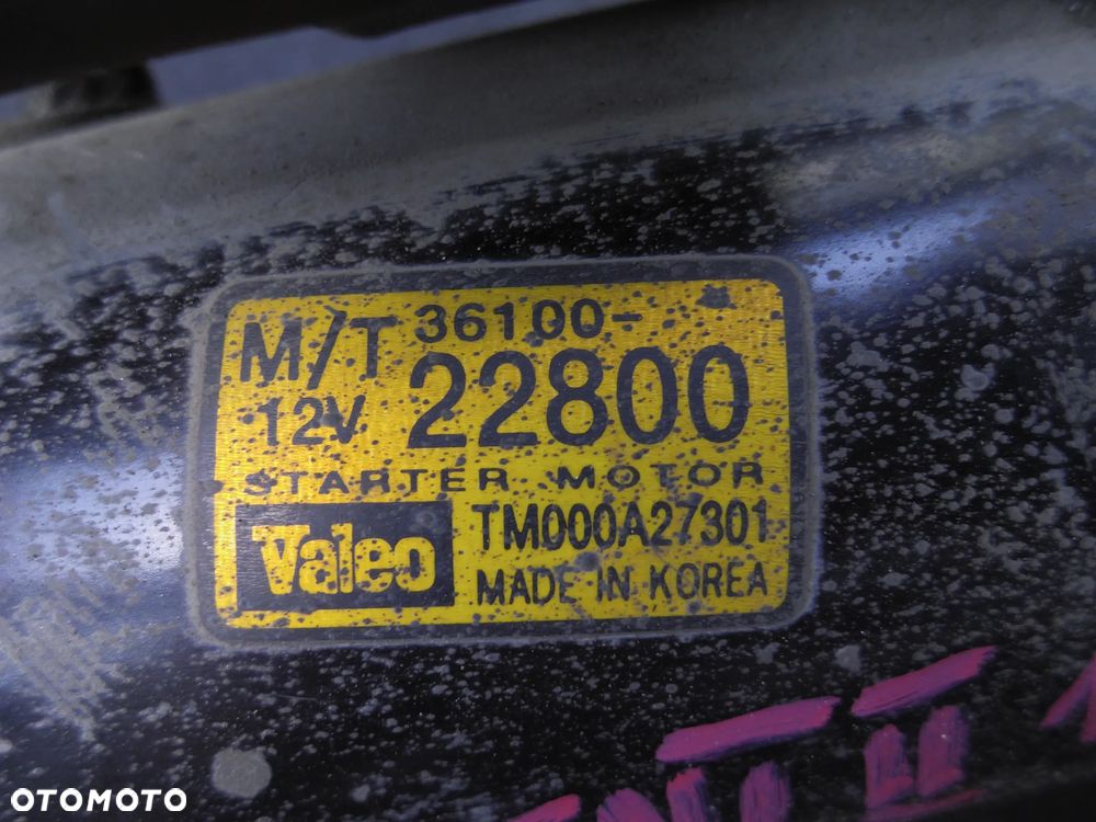 HYUNDAI ACCENT II 1.3 12V 1.5 1.6 GETZ MATRIX ROZRUSZNIK VALEO 12V ORYGINAŁ 36100-22800 - 3