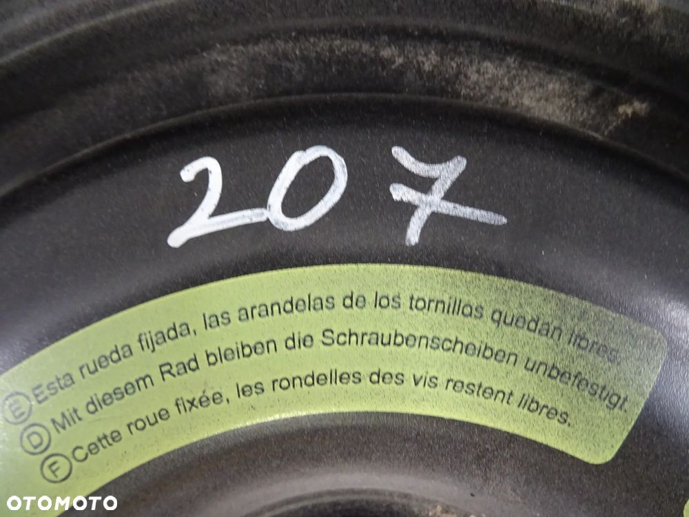 PEUGEOT 207 3D 1.6B KOŁO DOJAZDOWE DOJAZDÓWKA 15H2 ET15 - 2