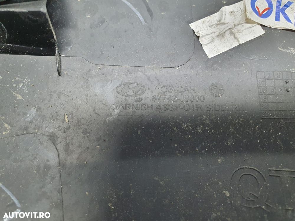 Ornament overfender dreapta spate 87742-j9000 Hyundai Kona 1 [2017 - - 3