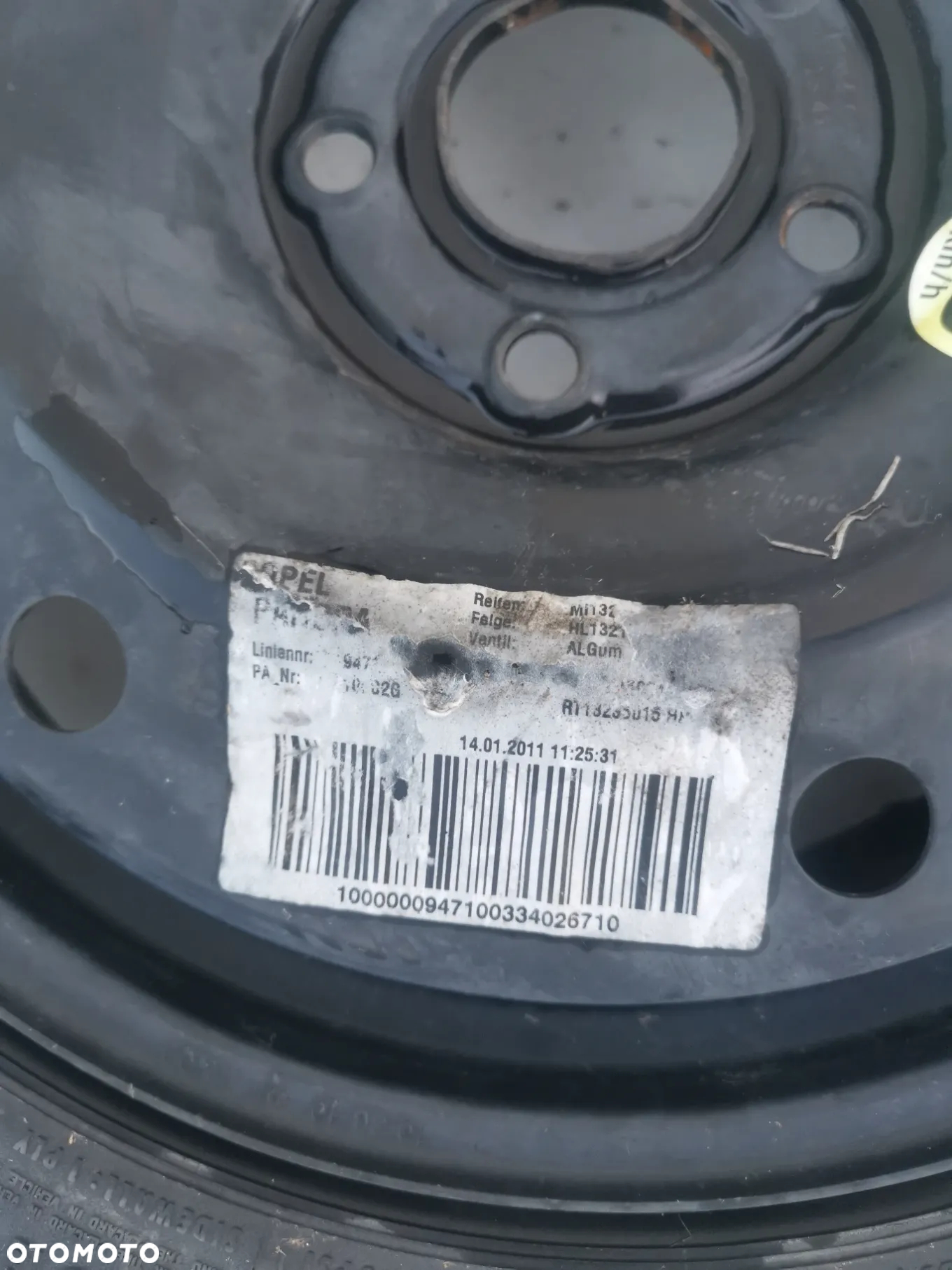 Koło Zapasowe Dojazdowe Dojazdówka OPEL ISIGNIA  A R17 ET 41 125/70 - 3
