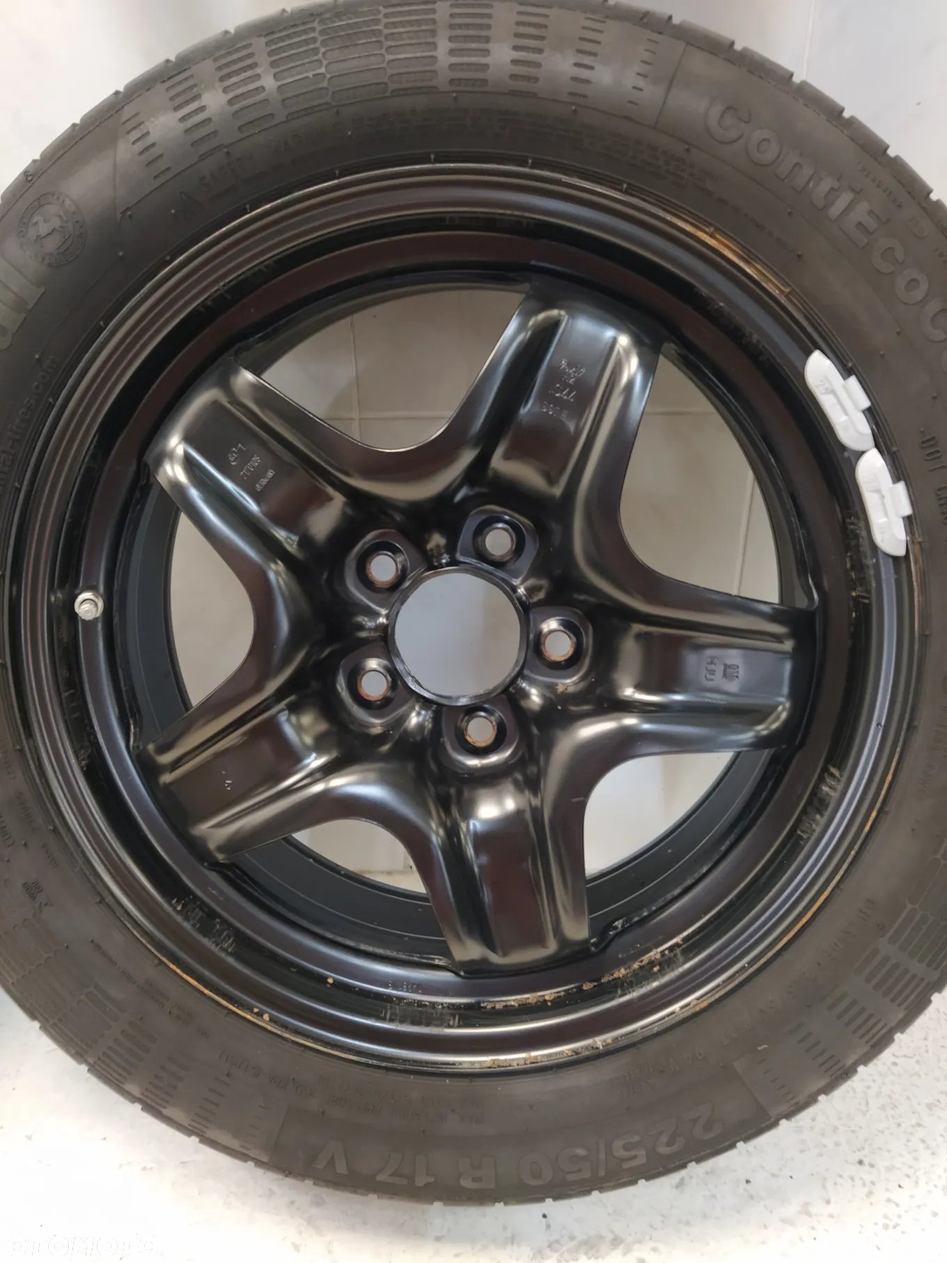 OPEL ASTRA J INSIGNIA 7X17 FELGI STALOWE R17 5X115 ET44 OPONY CONTINENTAL 225/50 KOŁA KOŁPAKI KOMPLET ORYGINAŁ - 5