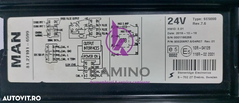 Tahograf Stoneridge Man SE5000 - 3