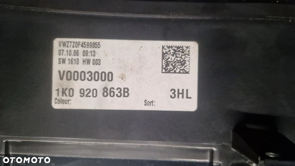 VOLKSWAGEN GOLF V 1.9TDI LICZNIK 1K0920863B - 3